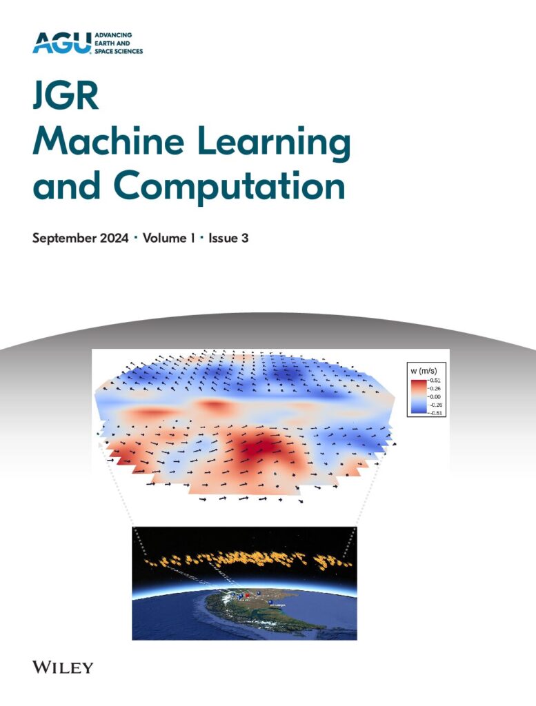 Article by R. Marino and F. Feraco on the cover page of JGR : Machine Learning and Computation Vol. 1 (3)